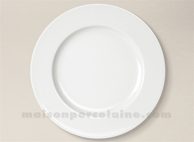 ASSIETTE PRESENTATION PORCELAINE BLANCHE EMPIRE FABRIQUEE EN FRANCE D31