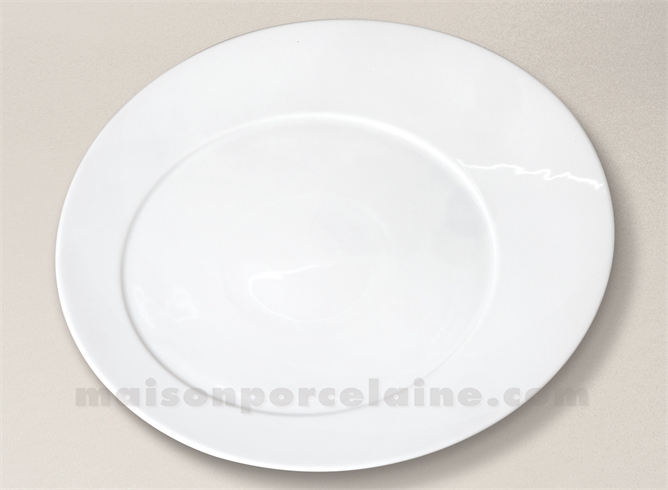 ASSIETTE PRESENTATION PORCELAINE BLANCHE KOSMOS D32