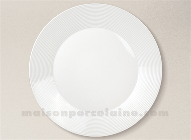 ASSIETTE PRESENTATION PORCELAINE BLANCHE ZEBRA D30