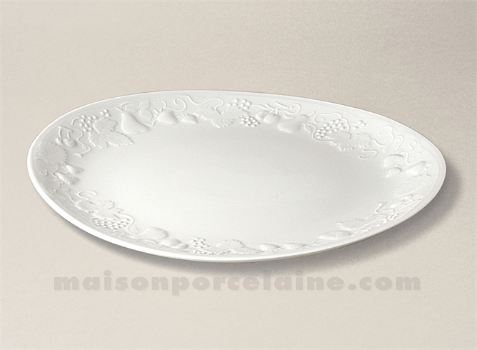 ASSIETTE STEAK CALIFORNIA PORCELAINE BLANCHE 28X25