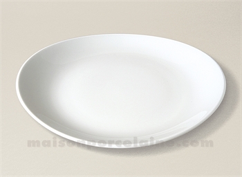 ASSIETTE STEAK PORCELAINE BLANCHE 28X26.5