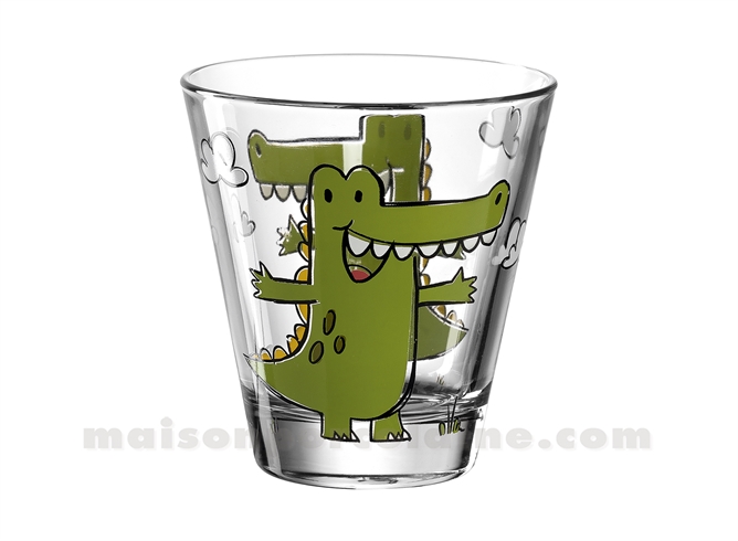 BAMBINI - VERRE 21,5CL H9X9CM CROCODILE