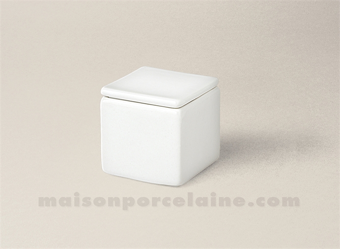 BOITE DENT DE LAIT PORCELAINE BLANCHE CARREE 4X4