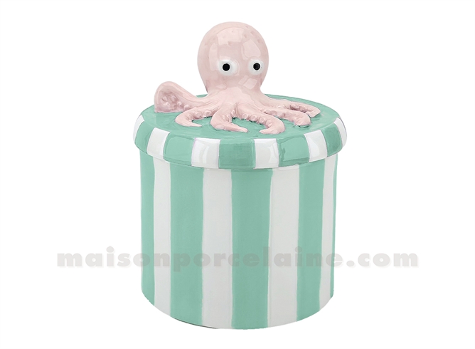 BOÎTE PIEUVRE RAYURE D11,5 H14,9CM