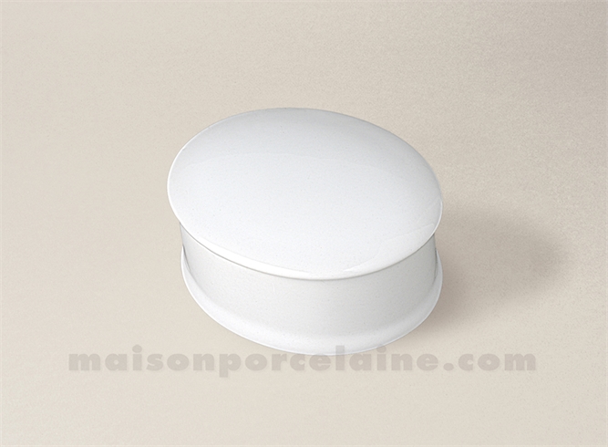 BOITE PILULES PORCELAINE BLANCHE OVALE ELISE 9X7X4