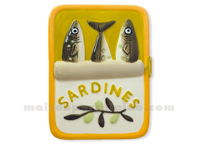 BOÎTE SARDINES KAKI L13,4 P10 H7CM