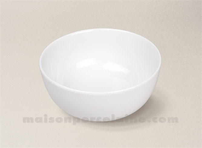 BOL DEJEUNER/CEREALES PORCELAINE BLANCHE ARTOIS 13X6CM 40CL