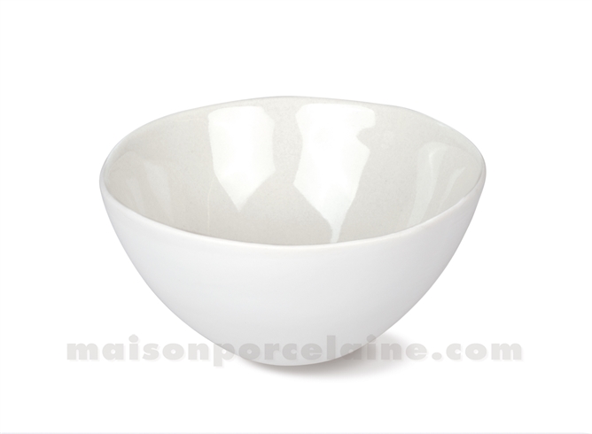 BOL GRES MEDARD DE NOBLAT OSLO GREGE BRILLANT / DOS ECRU MAT 13 CM
