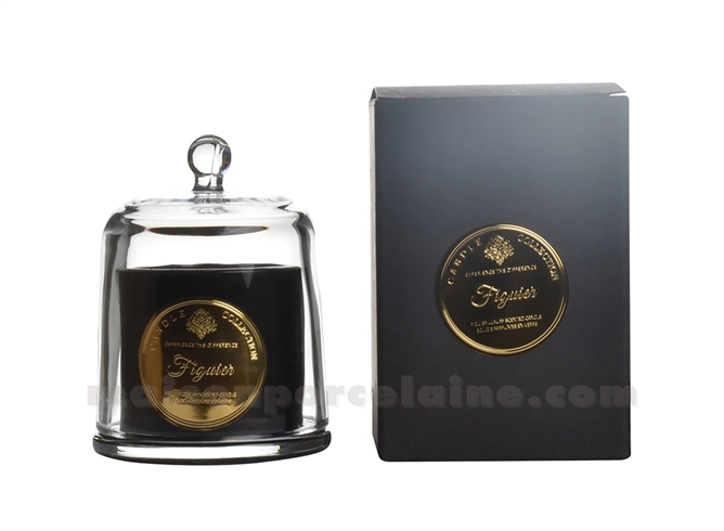 BOUGIE CLOCHE NOIRE MINI FIGUIER D8,5 H11,5CM