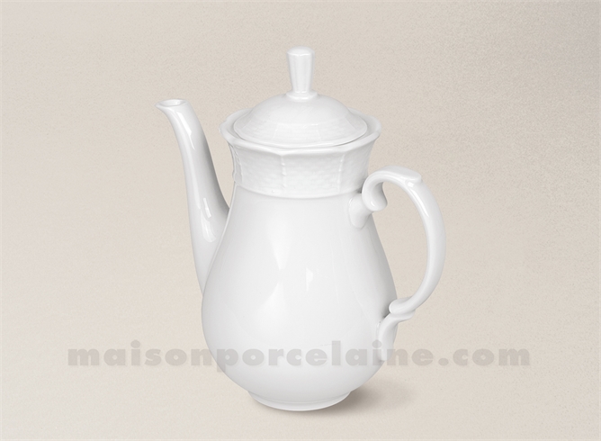 CAFETIERE NATACHA PORCELAINE BLANCHE 80CL