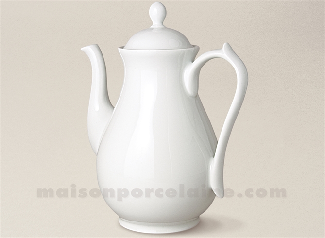 CAFETIERE PORCELAINE BLANCHE LIMOGES SEVRES MM 23X20 1.3L