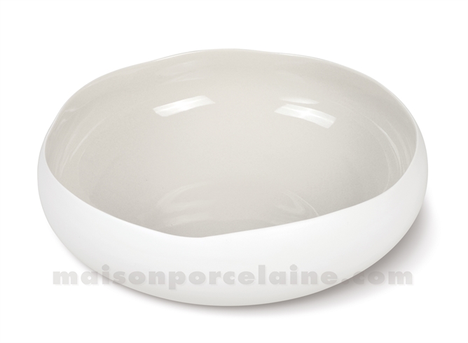 COUPE GRES MEDARD DE NOBLAT OSLO GREGE BRILLANT / DOS ECRU MAT 27 CM