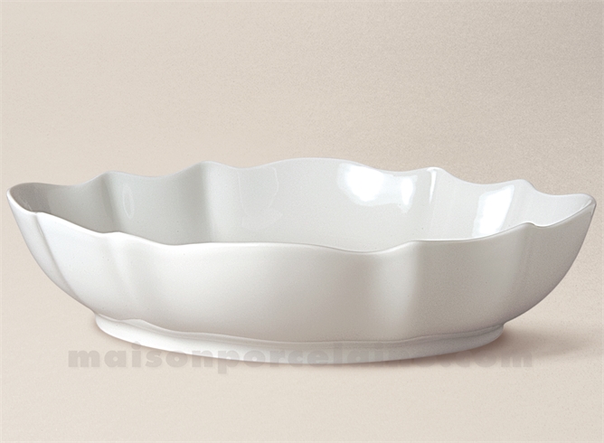 COUPE LIMOGES PORCELAINE BLANCHE CHRISTOPHE EXTRA 29X22