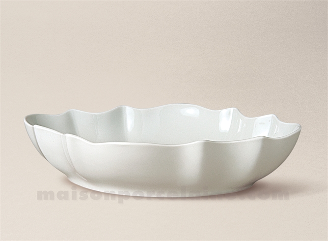 COUPE LIMOGES PORCELAINE BLANCHE CHRISTOPHE OVALE N°1 25X18