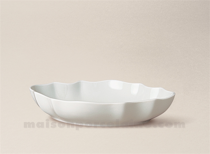 COUPE LIMOGES PORCELAINE BLANCHE CHRISTOPHE OVALE N°3 19X13