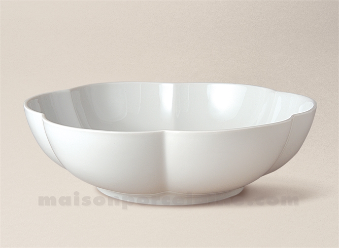 COUPE LIMOGES PORCELAINE BLANCHE COROLLE EXTRA D24.5