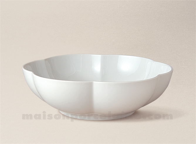 COUPE LIMOGES PORCELAINE BLANCHE COROLLE N°1 D19