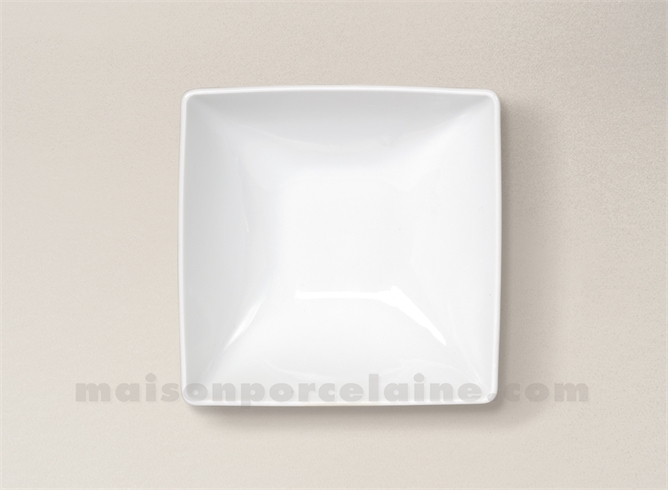 COUPELLE CARREE PORCELAINE BLANCHE COLORADO 13X13CM