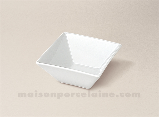 COUPELLE CARREE PORCELAINE BLANCHE CREUSE KYOTO 7X7