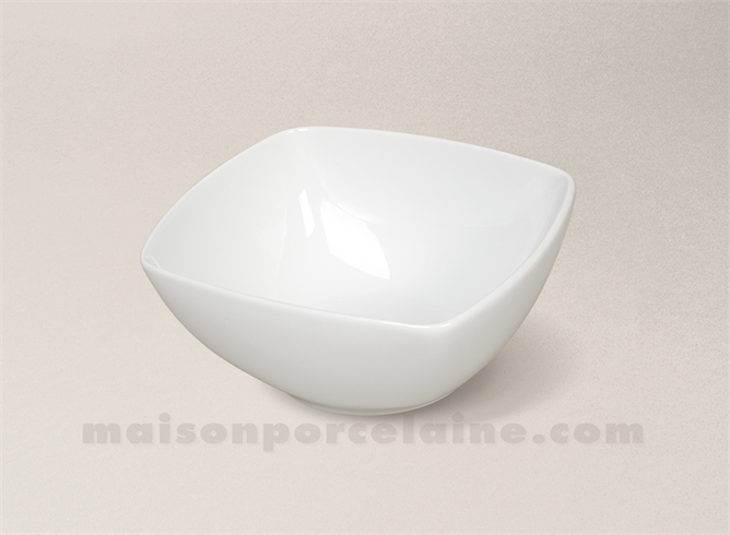 COUPELLE CARREE PORCELAINE BLANCHE NARA 13X13CM 15CL H6CM