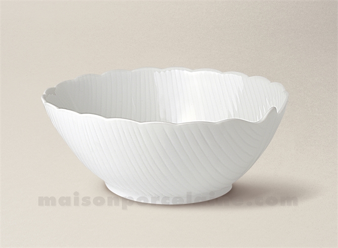 COUPELLE FEUILLE CREUSE LIMOGES PORCELAINE BLANCHE GM