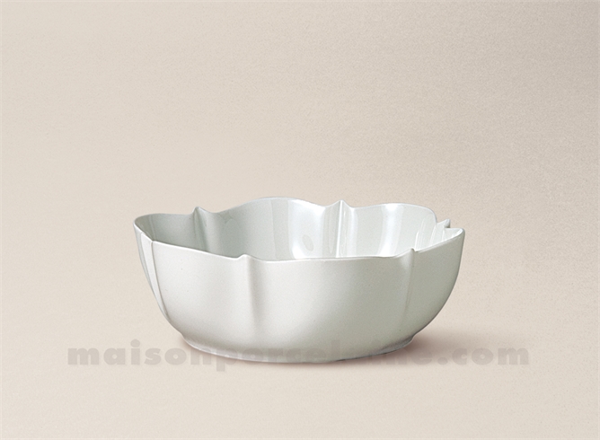COUPELLE LOBES LIMOGES PORCELAINE BLANCHE PM D13