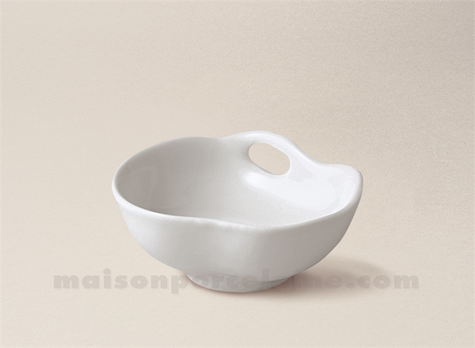 COUPELLE POMME LIMOGES PORCELAINE BLANCHE BASSE D8