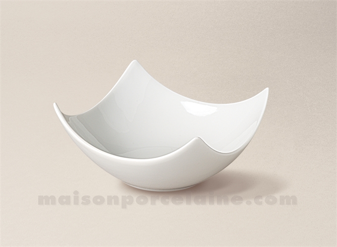 COUPELLE TAPAS PORCELAINE BLANCHE CARREE CREUSE DESIGN N°2 12X12