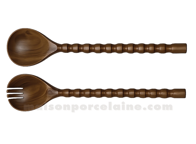 COUVERTS À SALADE ANNA BOIS L30 P7,5 H1,5CM