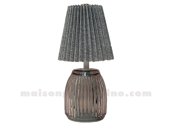 DÉCO LED PHIL PM GRIS À PILES D11,5 H22,4CM