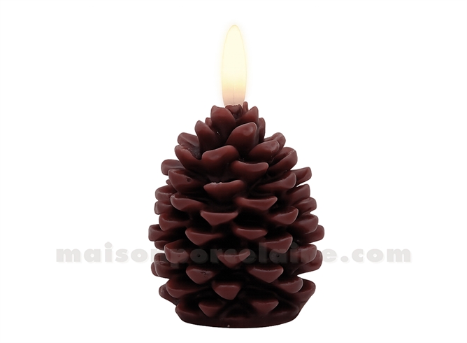 DÉCO POMME DE PIN LED À PILES D6 H10,8CM