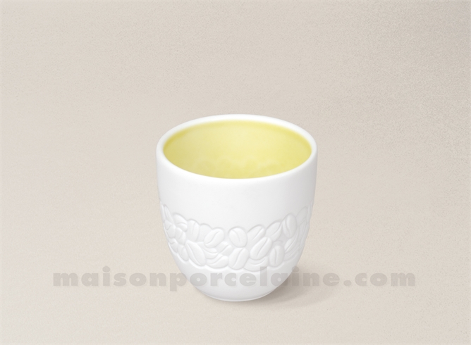 GOBELET EXPRESSO BISCUIT PORCELAINE DE LIMOGES 12CL