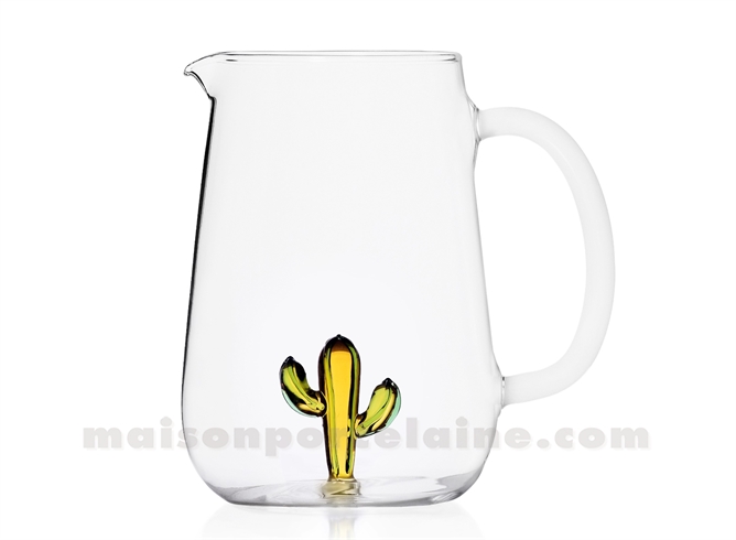 ICHENDORF  - PLANTE DU DESERT - PICHET CACTUS VERT-AMBRE H18,5X10CM 1,7L