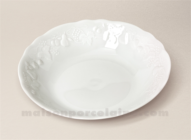 JATTE CREME CALIFORNIA LIMOGES PORCELAINE BLANCHE 25X5