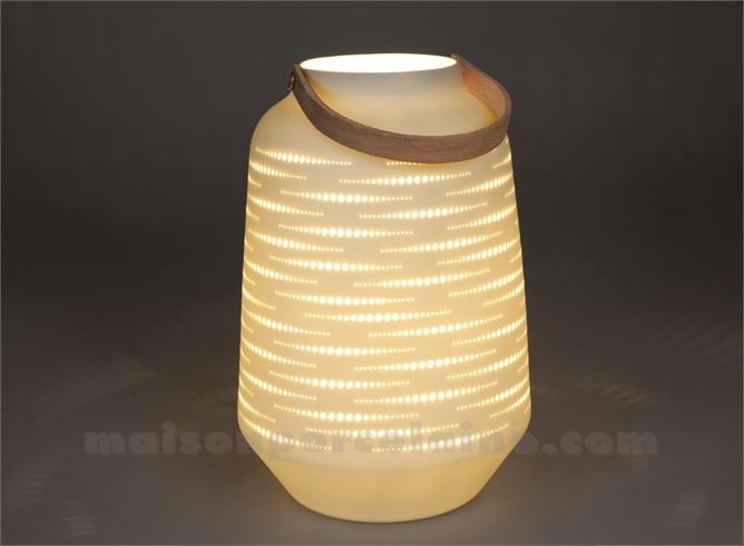 LAMPE BISCUIT PORCELAINE - D17 H25cm
