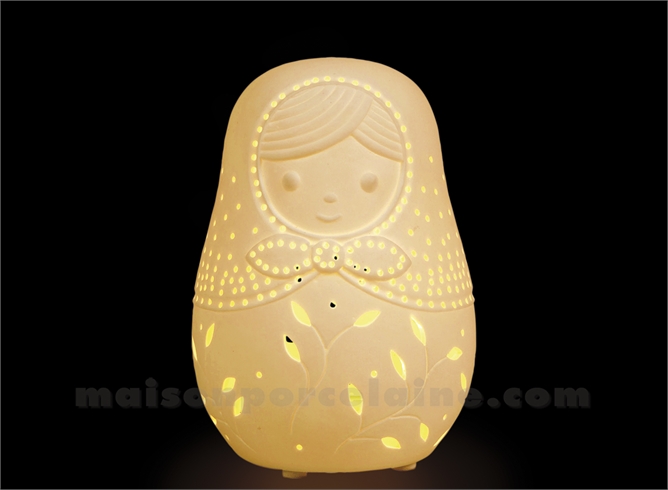 LAMPE BISCUIT PORCELAINE - LED MINI  - MATRIOCHKA H13