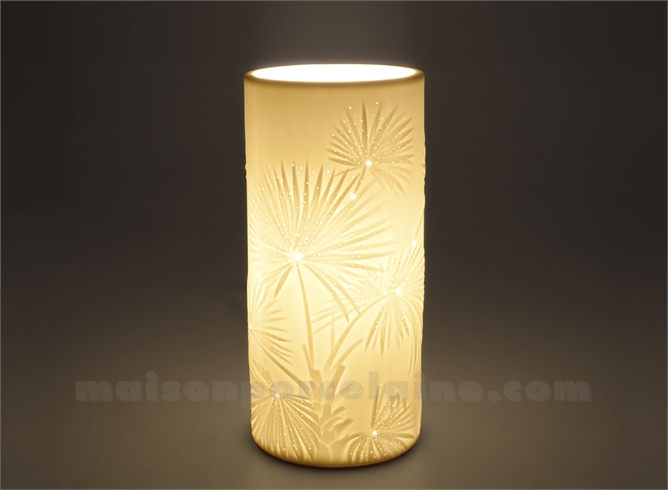 LAMPE BISCUIT PORCELAINE - NOMADEA BLANC D11XH24CM