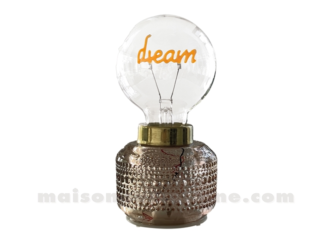 LAMPE LED VANESS DREAM CHAMPAGNE À PILES D8,4 H15,8CM