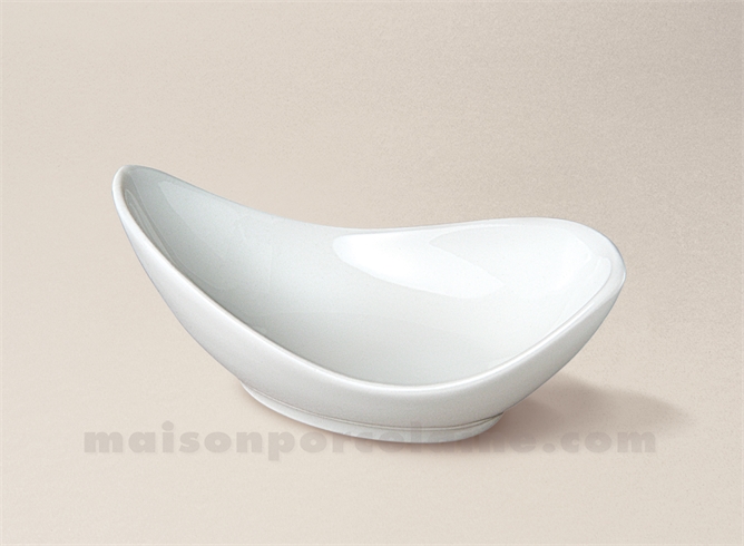 MISE EN BOUCHE PORCELAINE BLANCHE DESIGN OVALE 9X5