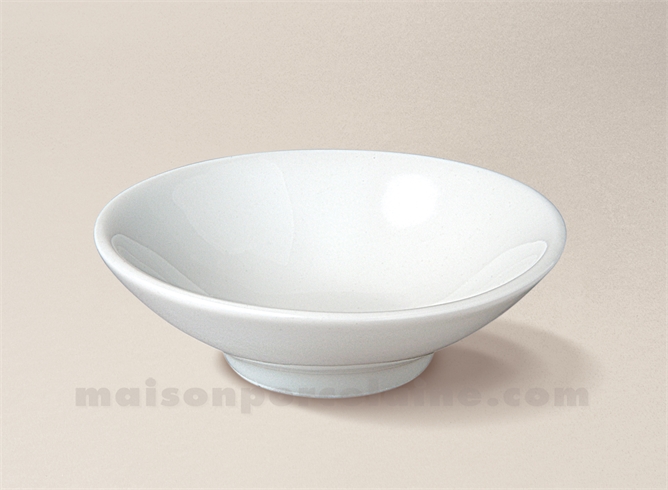 MISE EN BOUCHE PORCELAINE BLANCHE DESIGN RONDE PIED 8X2