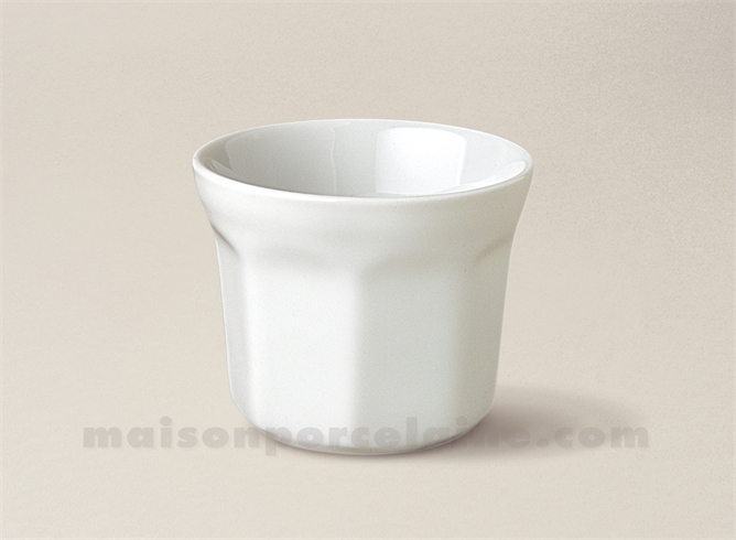 MISE EN BOUCHE PORCELAINE BLANCHE POT CONFITURE 5X4