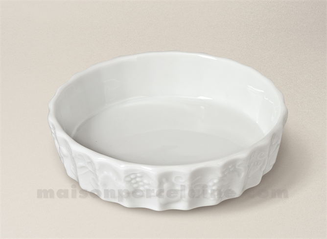 MOULE TARTE CALIFORNIA PORCELAINE BLANCHE INDIVIDUEL D12