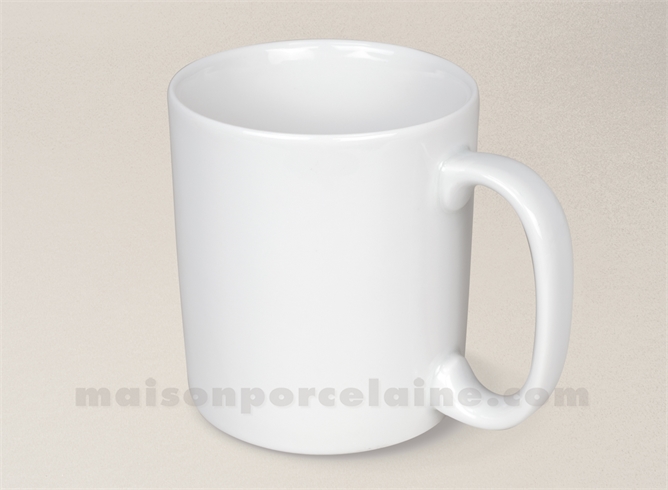 MUG PORCELAINE BLANCHE CLASSIQUE D8X9.7CM 38CL