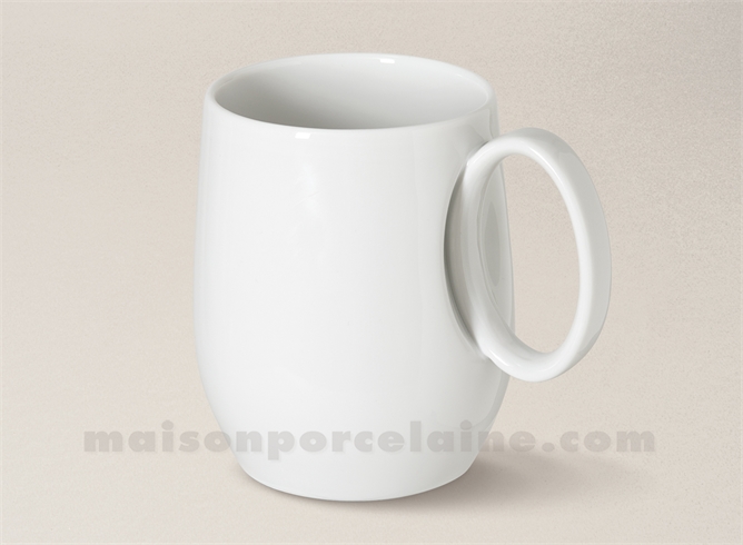 MUG PORCELAINE BLANCHE YAKA D7.5X10.5 45CL