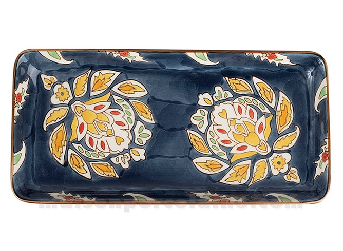 ORCHILA - PLAT RECTANGULAIRE 25X12CM - BLEU