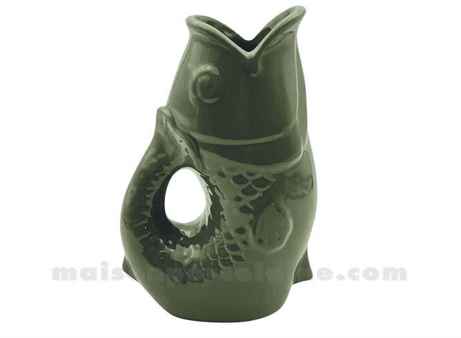 PICHET VASE POISSON GM KAKI L16,5 P11 H25,3CM