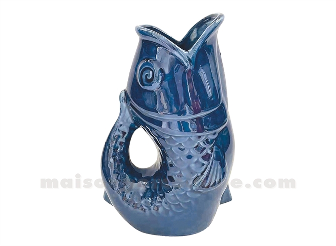 PICHET VASE POISSON GM ROSE L16,5 P11 H25,3CM