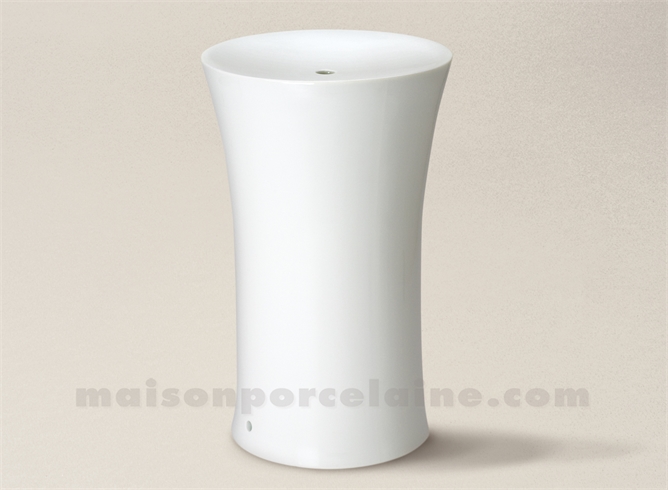 PIED DE LAMPE LIMOGES PORCELAINE BLANCHE CRISTAL 29X18