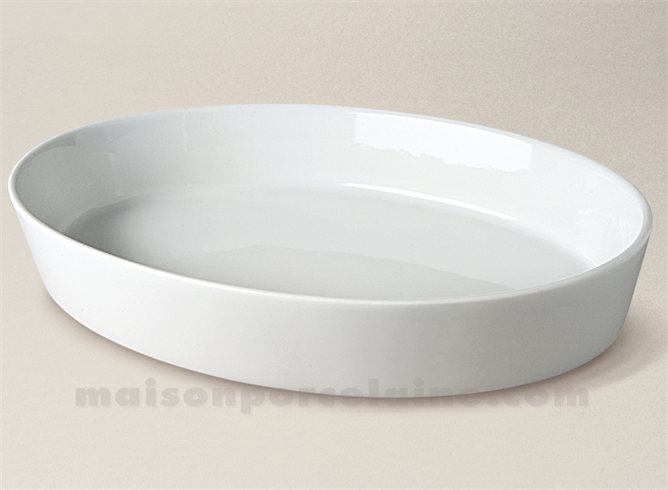 PLAT A FOUR OVALE SABOT EXTRA PORCELAINE BLANCHE 38X27