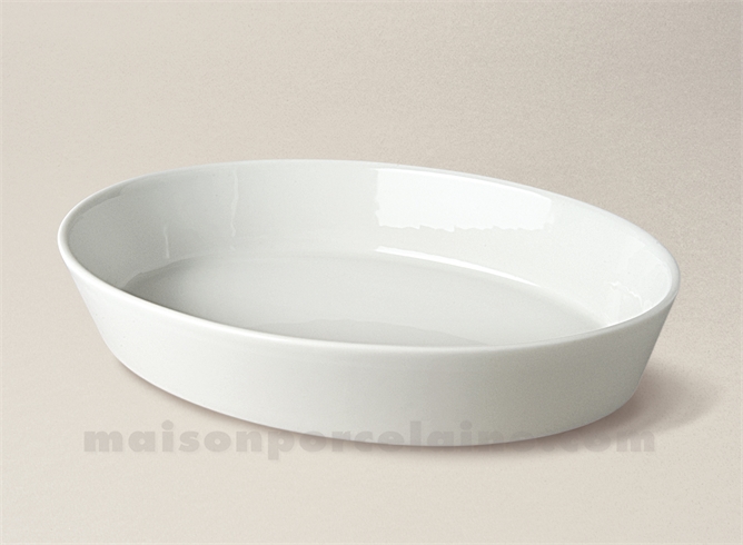 PLAT A FOUR OVALE SABOT GM PORCELAINE BLANCHE 32.5X23